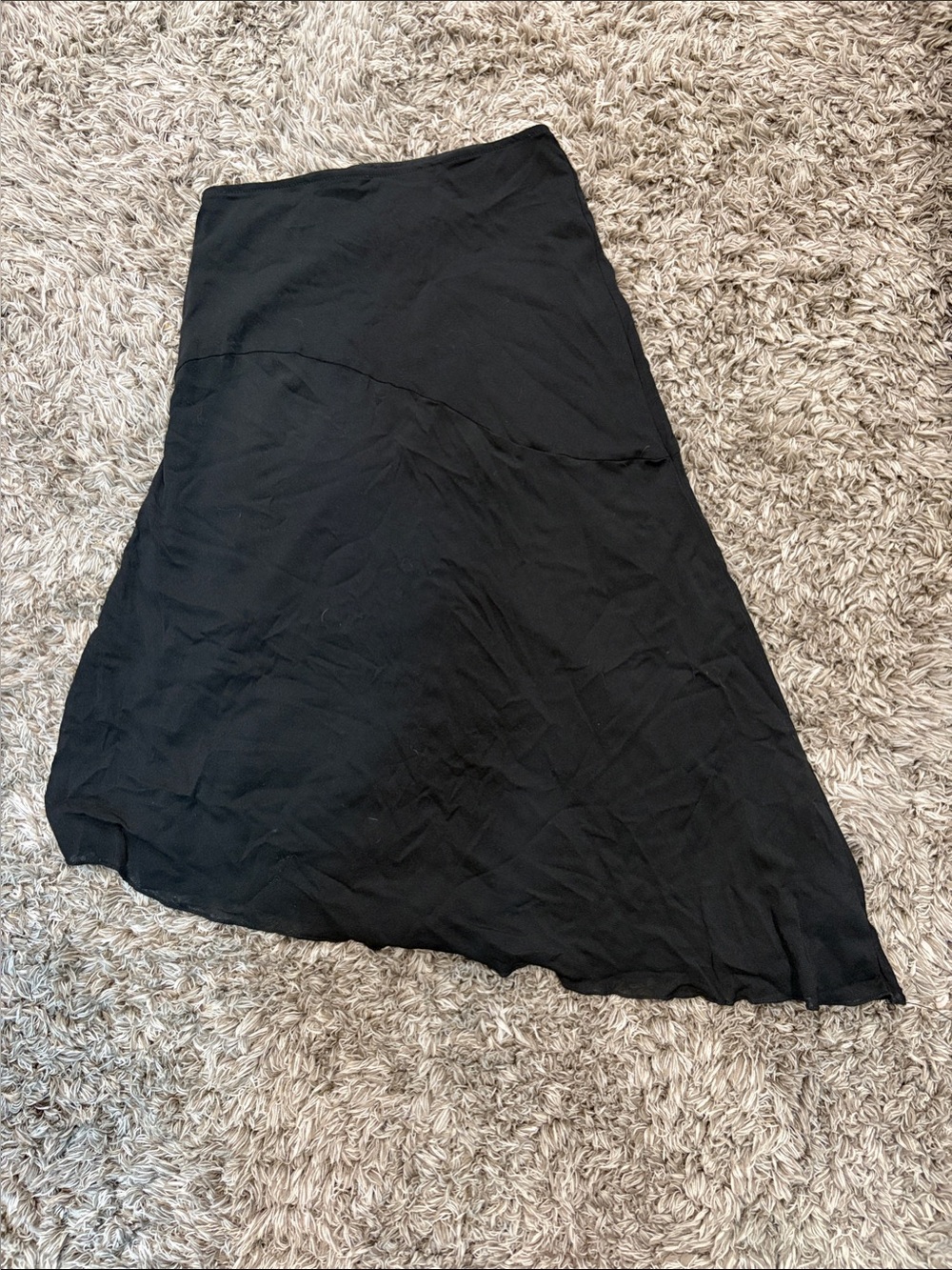wild fable Black A-Line Midi Skirt